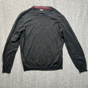 Buffalo David Bitton Sweater Mens XXL Black Crew Neck Viscose Blend Pullover